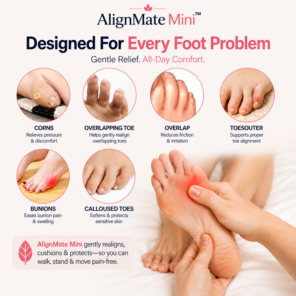 AlignMate Mini™ — First-Ever Pinky Toe Bunion Corrector
