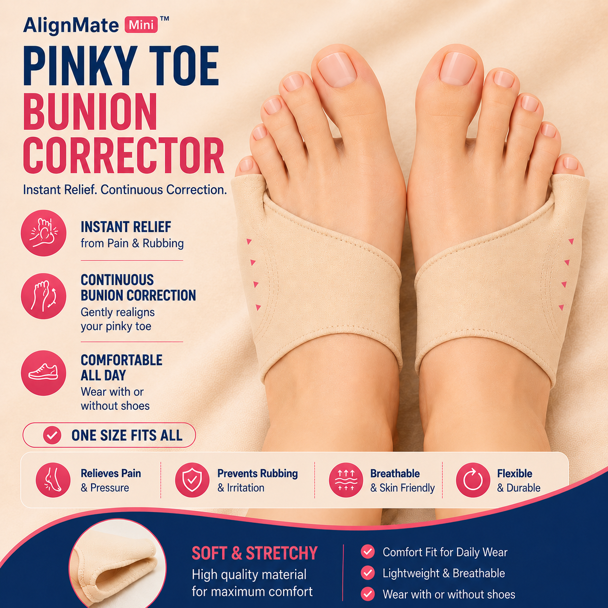 AlignMate Mini™ — First-Ever Pinky Toe Bunion Corrector