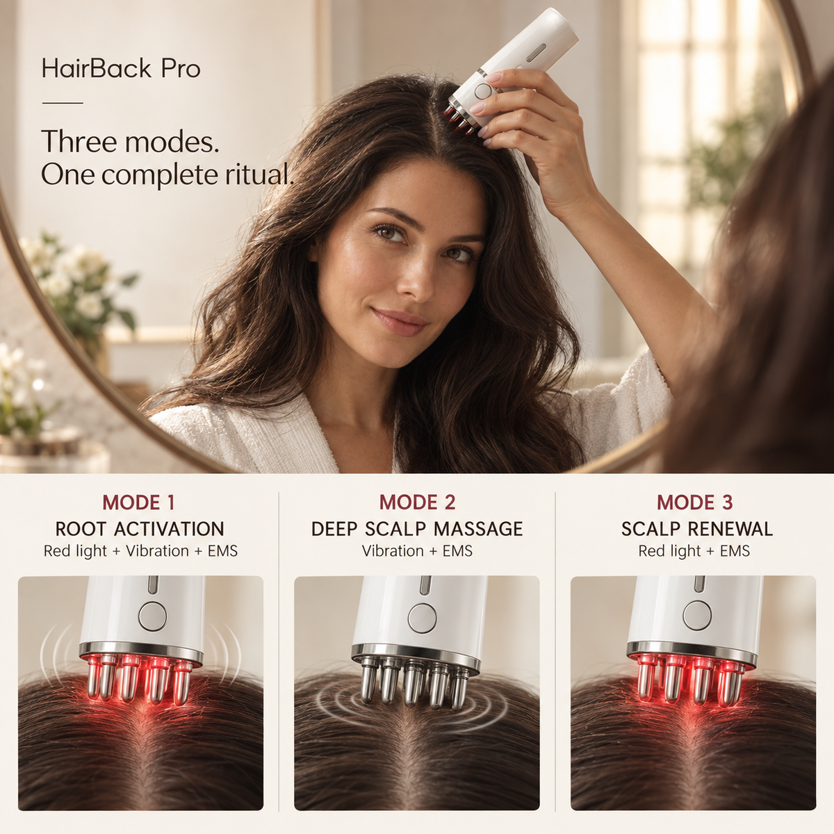 HairBack Pro- 3-in-1 Hair Regrowth Scalp Applicator